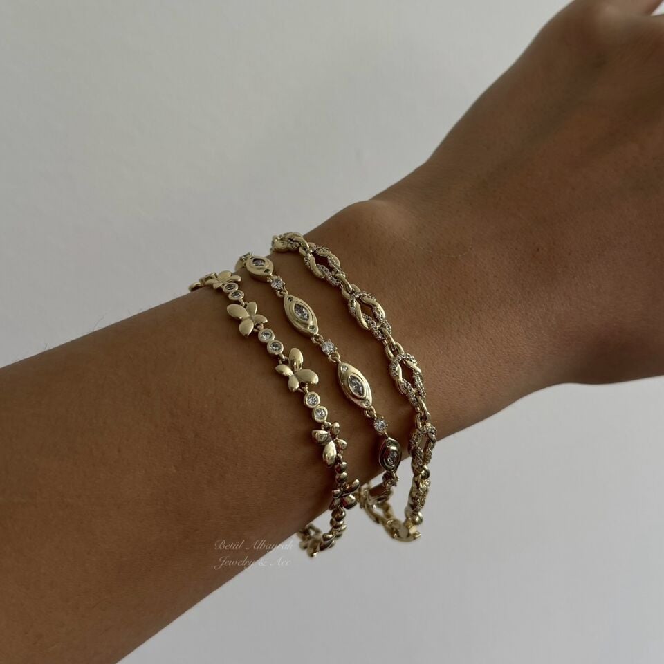 Xuping Taşlı Kelebek Model Bileklik