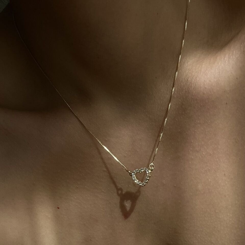 Taşlı Kalp Xuping Kolye