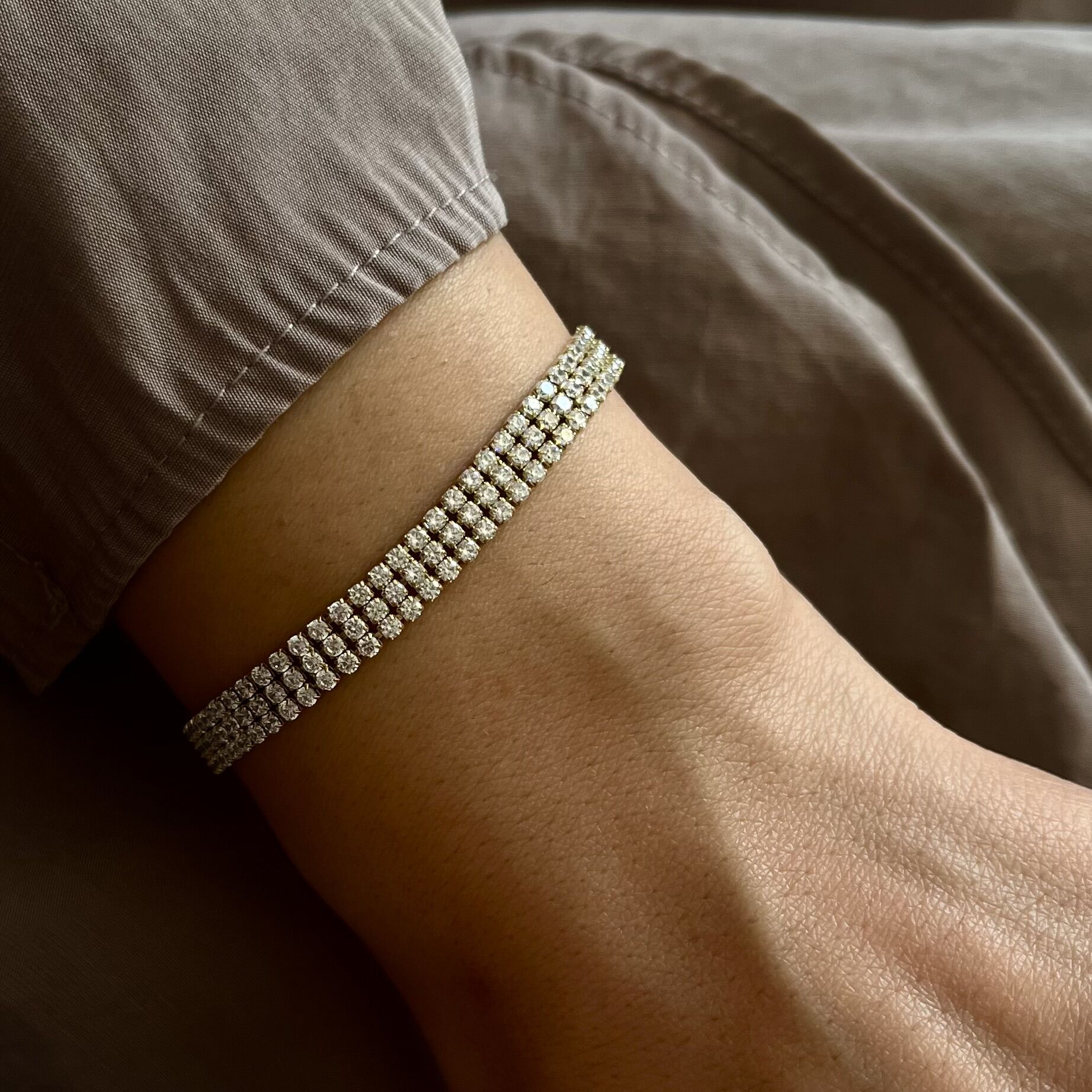 Üç Sıra Suyolu Xuping Bileklik