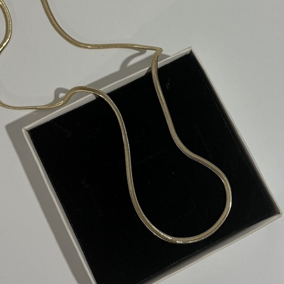 Altın Kaplama Ezme Zincir Kolye