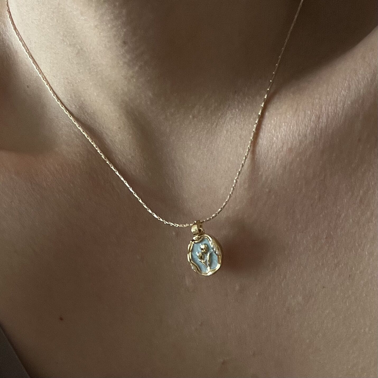 Altın Kaplama İncili Vintage Kolye