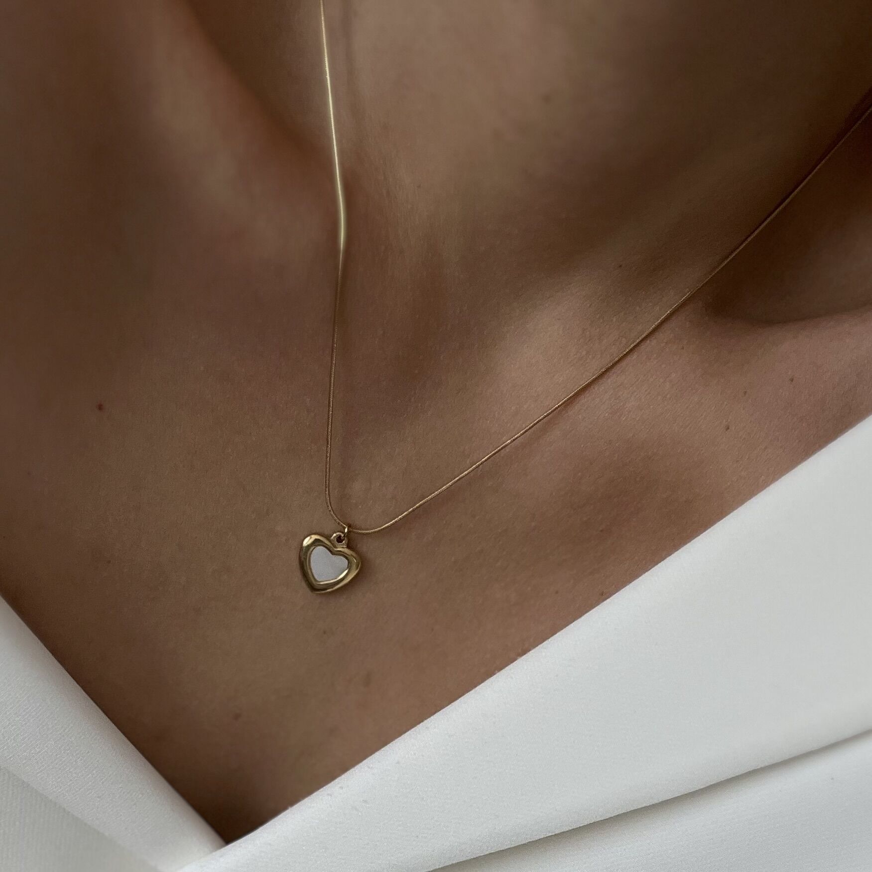 Çelik Sedef Kalp Kolye