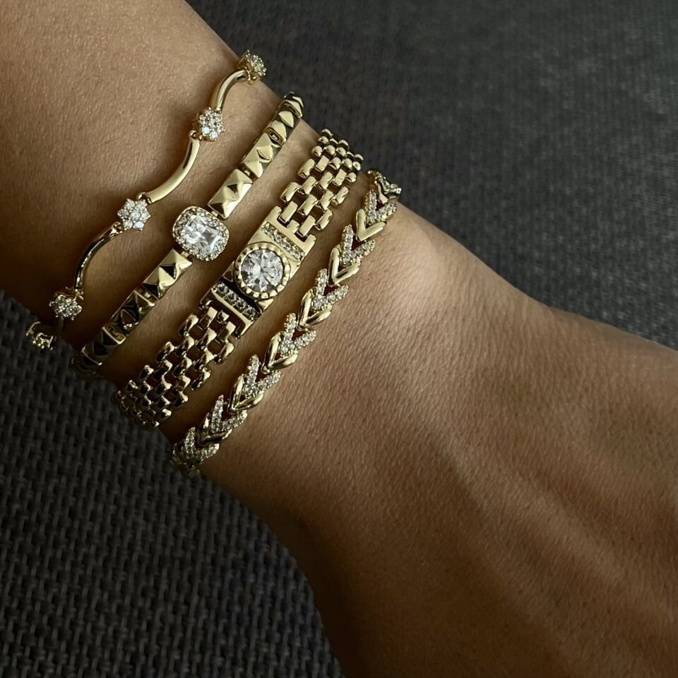 Taşlı Kordon Model Xuping Bileklik