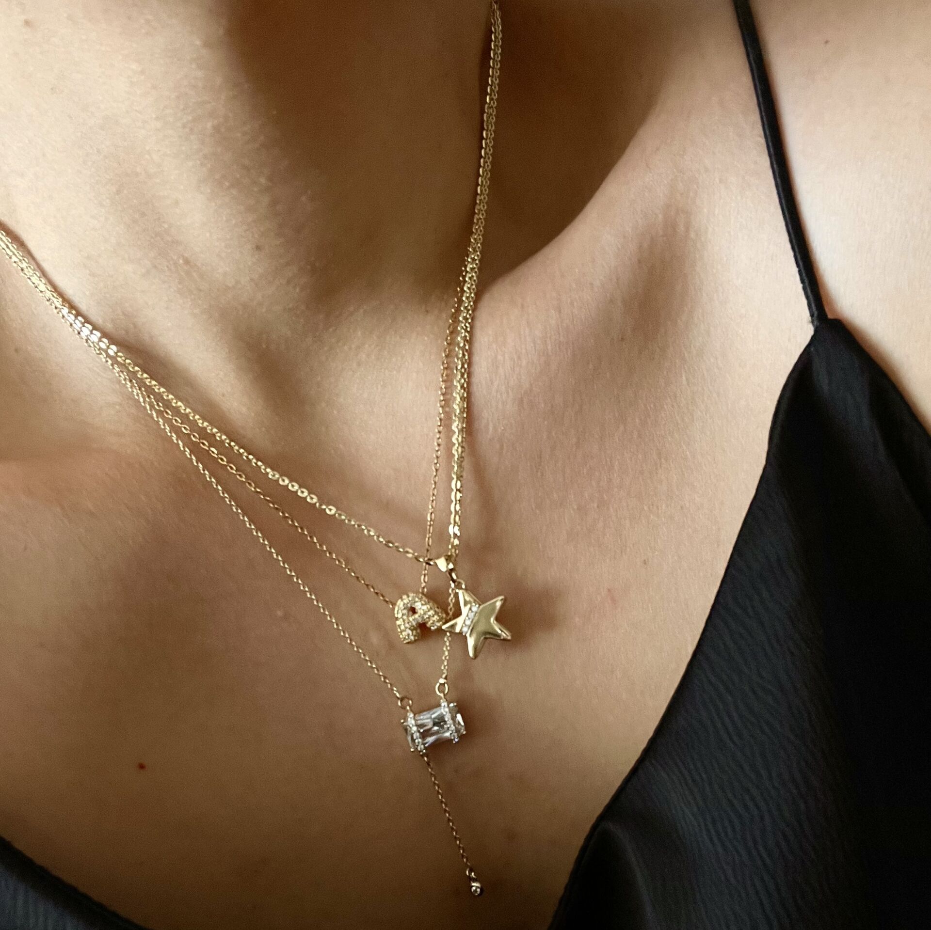 Taşlı Yıldız Xuping Kolye