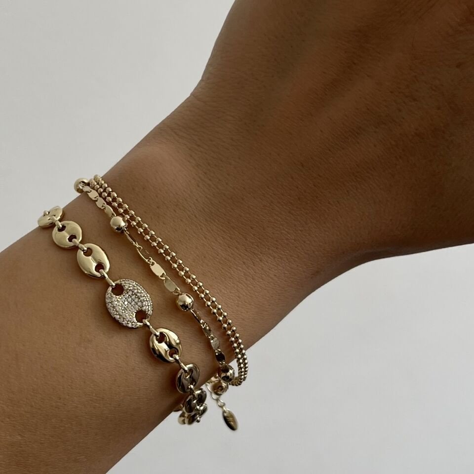 Taşlı Düğme Model Xuping Bileklik