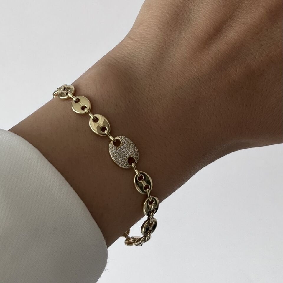 Taşlı Düğme Model Xuping Bileklik