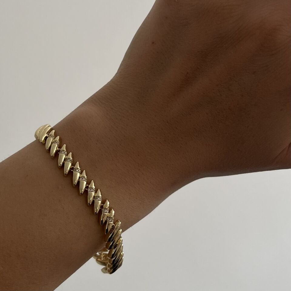 Taşlı Sivri Model Xuping Bileklik