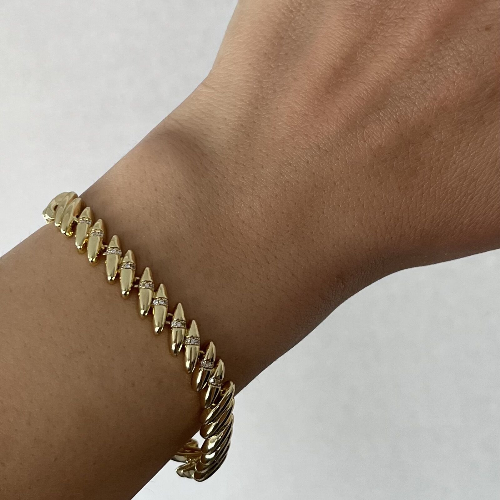 Taşlı Sivri Model Xuping Bileklik