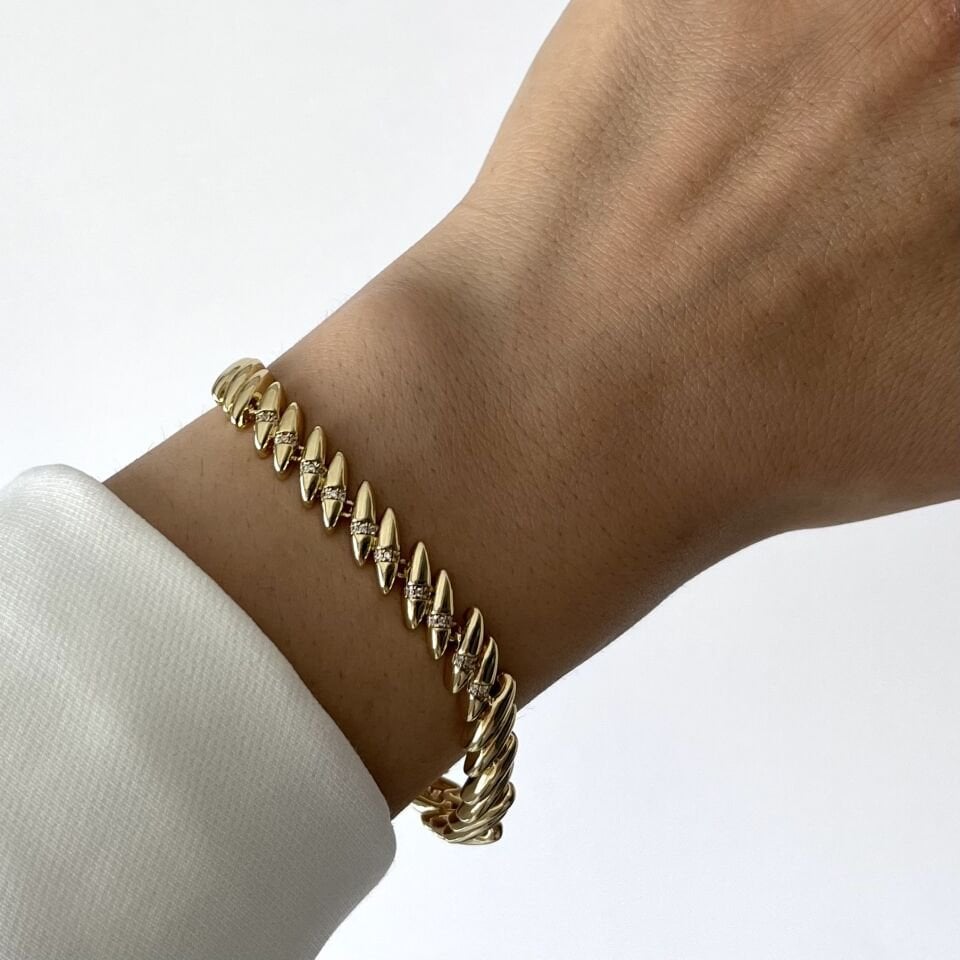 Taşlı Sivri Model Xuping Bileklik