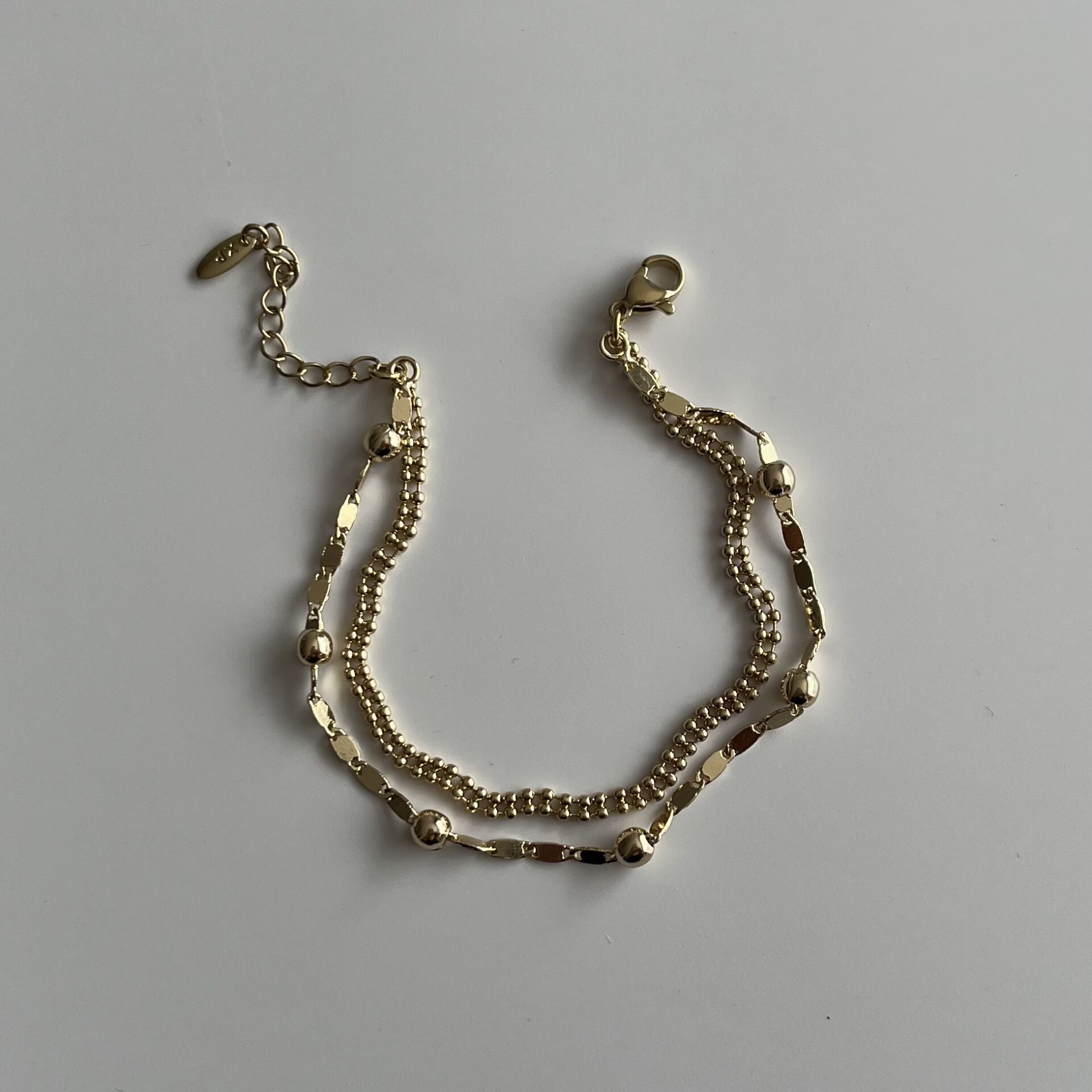 İkili Zincir Topçuklu Xuping Bileklik