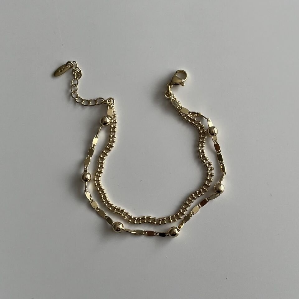 İkili Zincir Topçuklu Xuping Bileklik