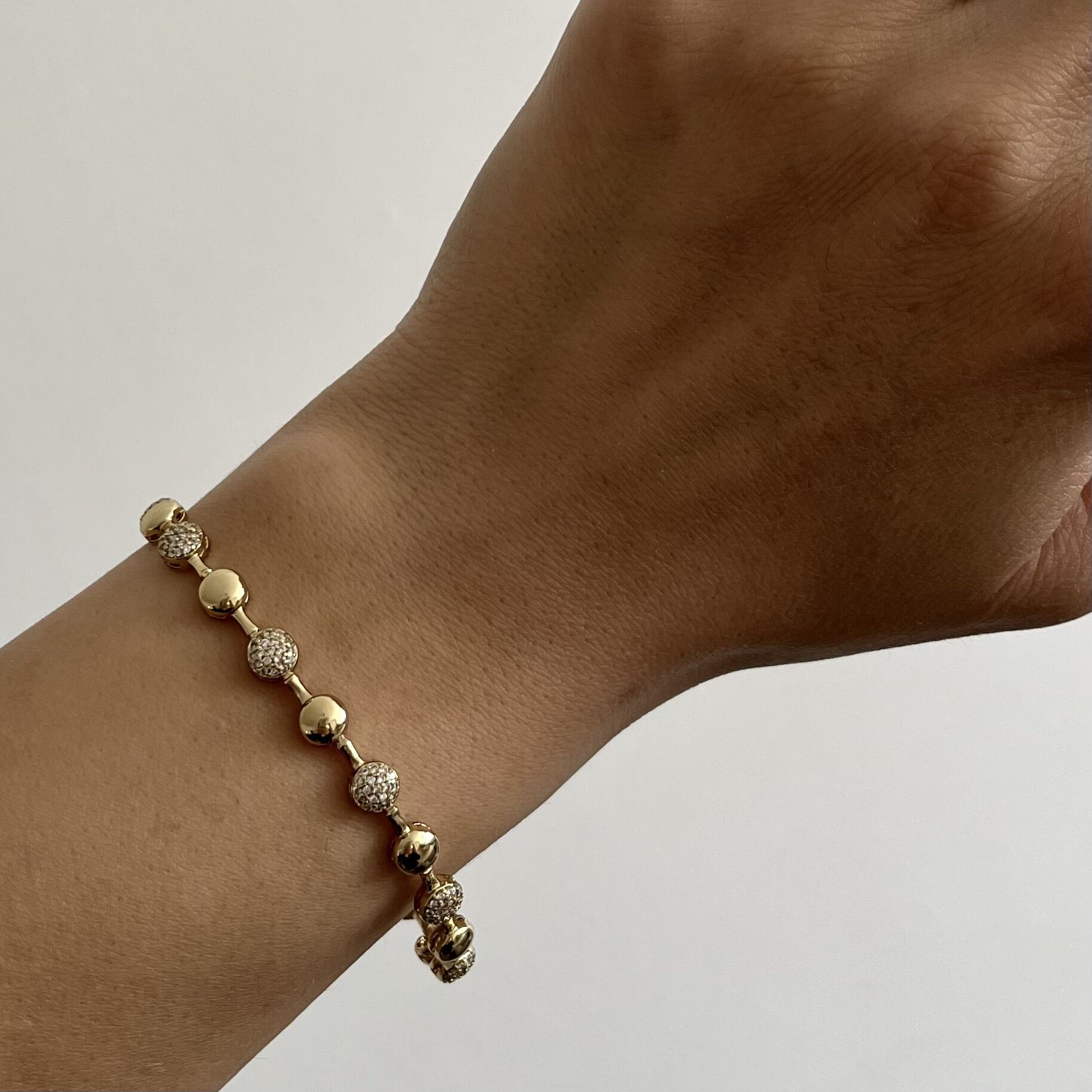 Yuvarlak Taneli Taşlı Xuping Bileklik