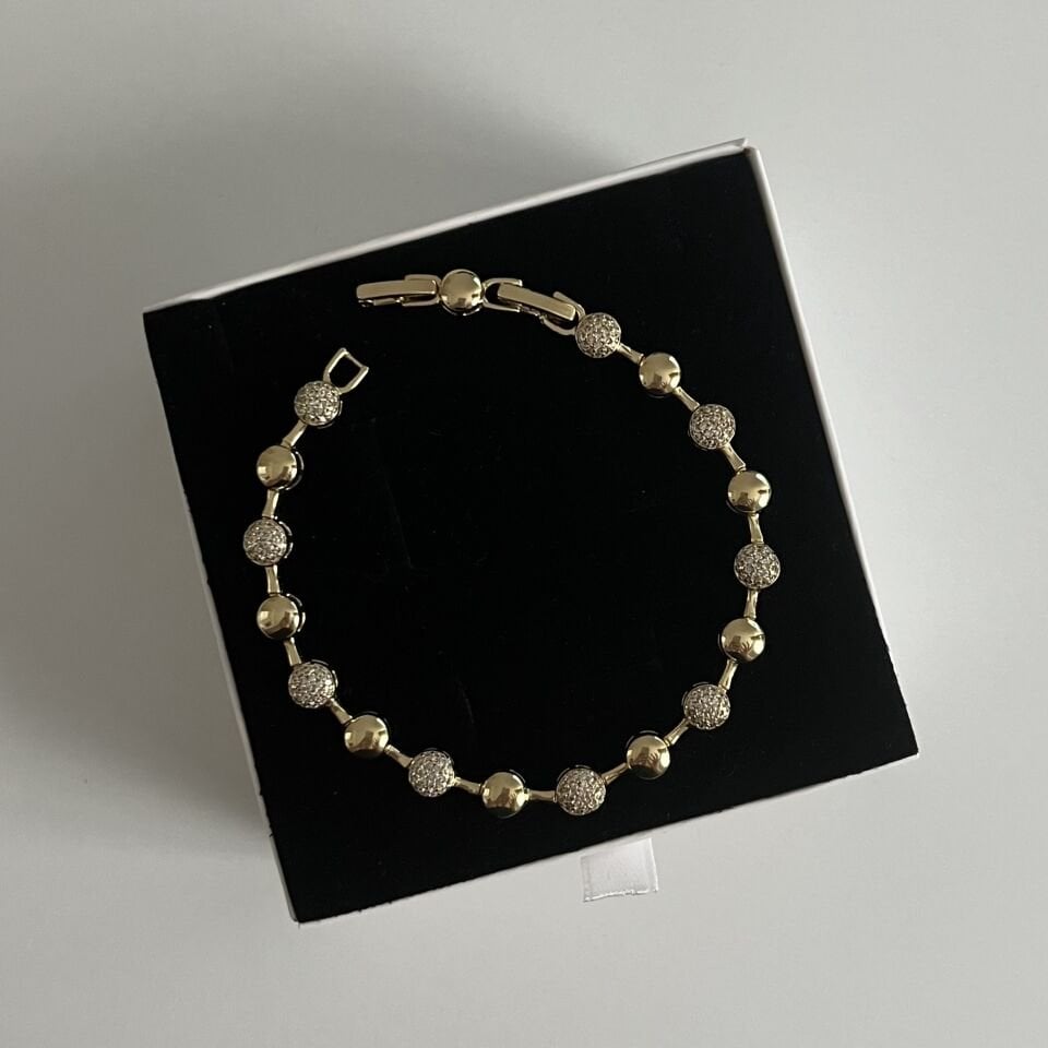 Yuvarlak Taneli Taşlı Xuping Bileklik