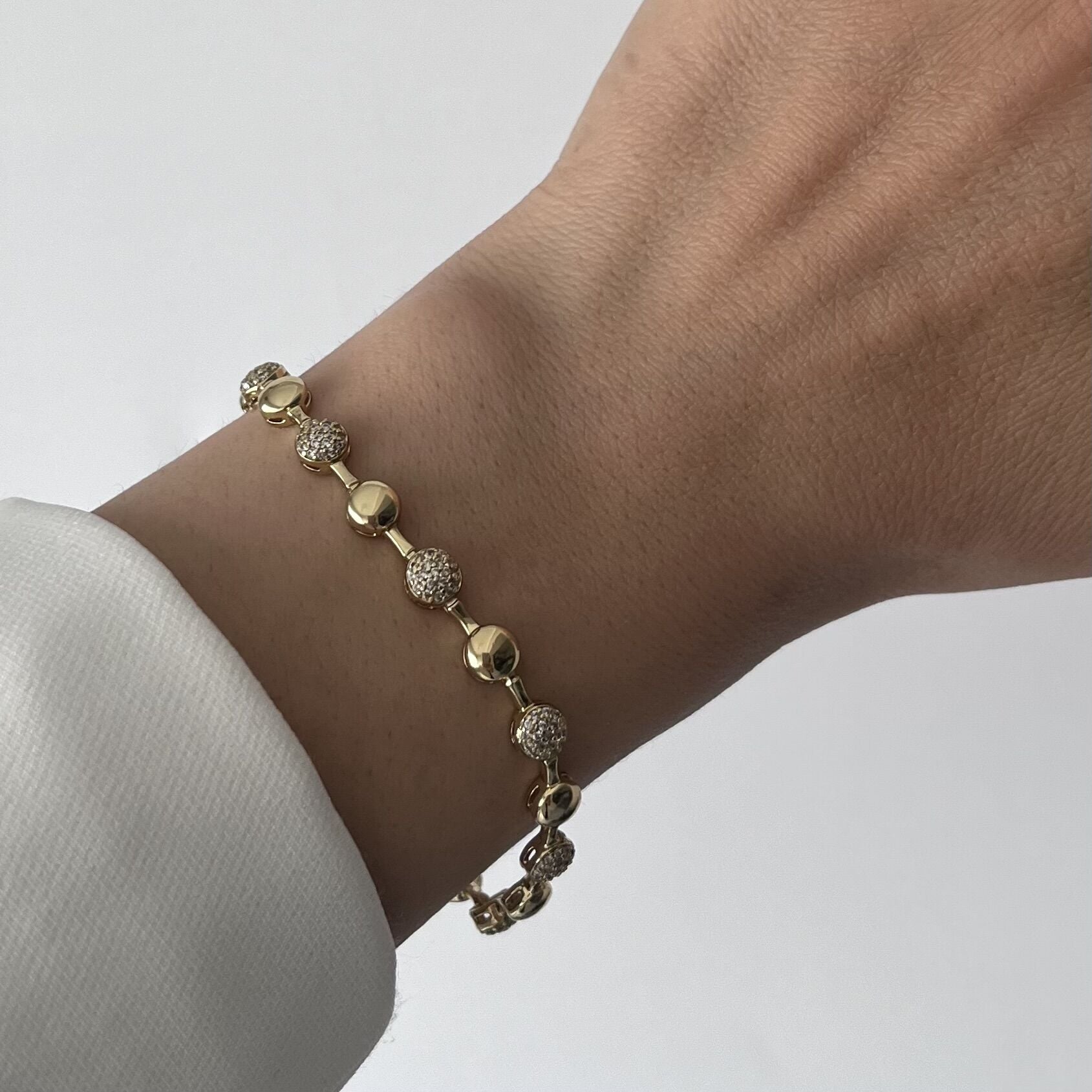 Yuvarlak Taneli Taşlı Xuping Bileklik