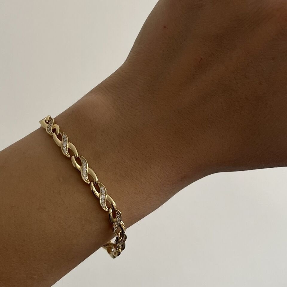 Taşlı Sonsuzluk Model Xuping Bileklik