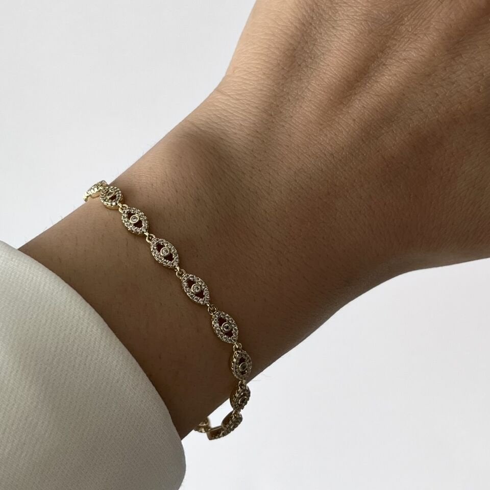 Taşlı Göz Motif Xuping Bileklik