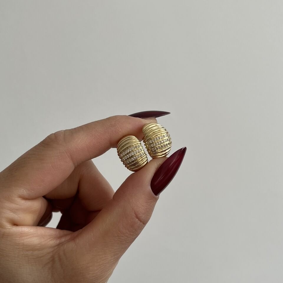 Bombeli Taşlı Xuping Küpe