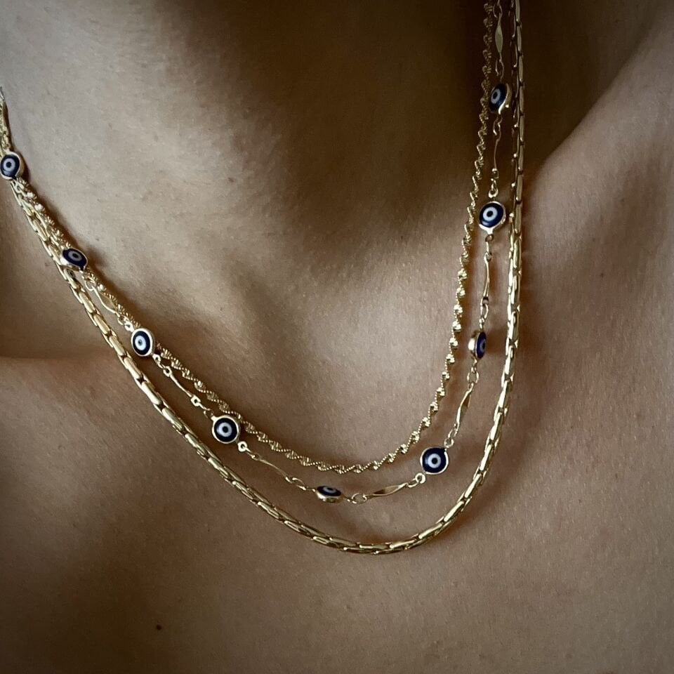 Nazarlıklı Zincir Xuping Kolye