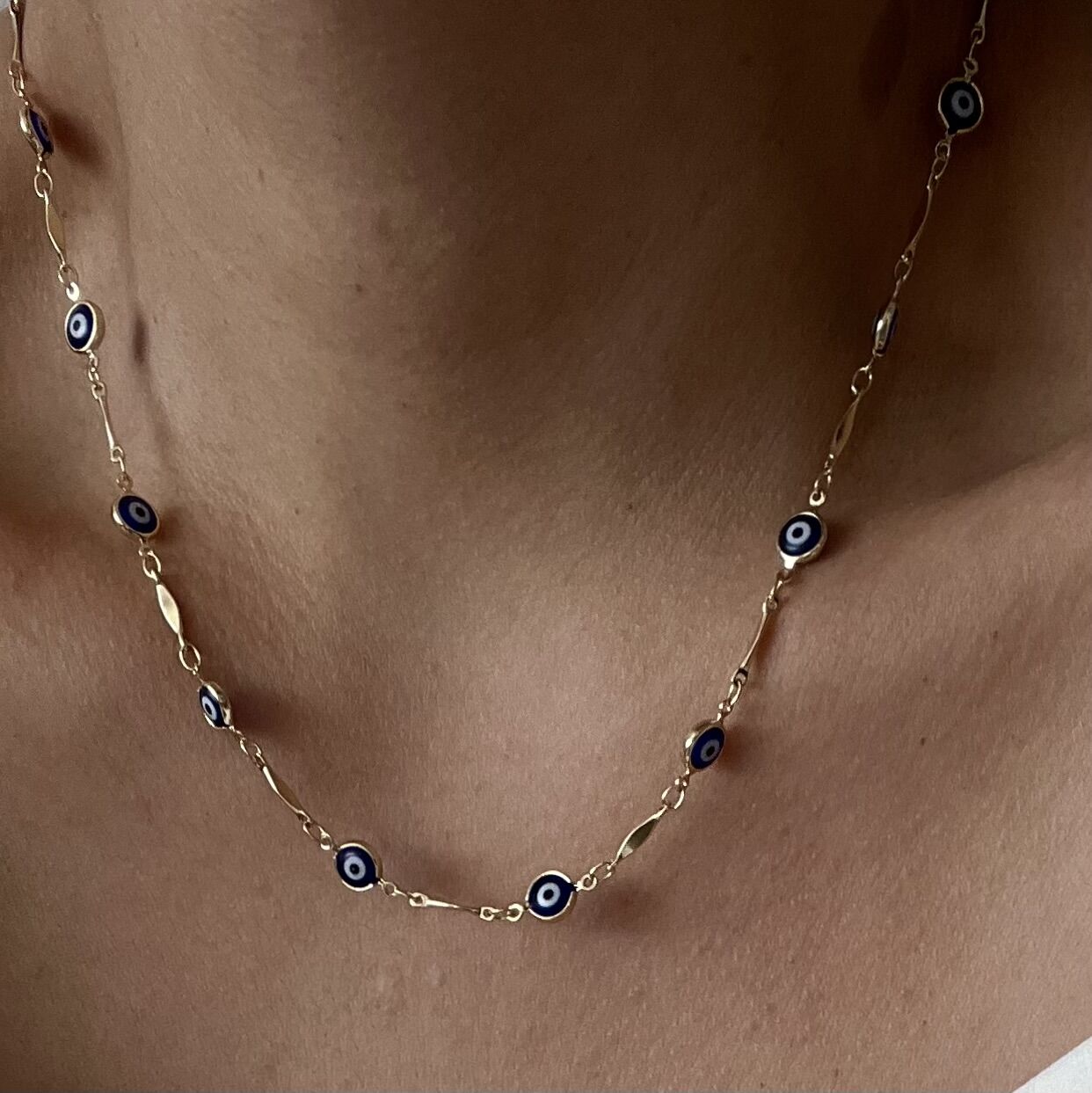 Nazarlıklı Zincir Xuping Kolye