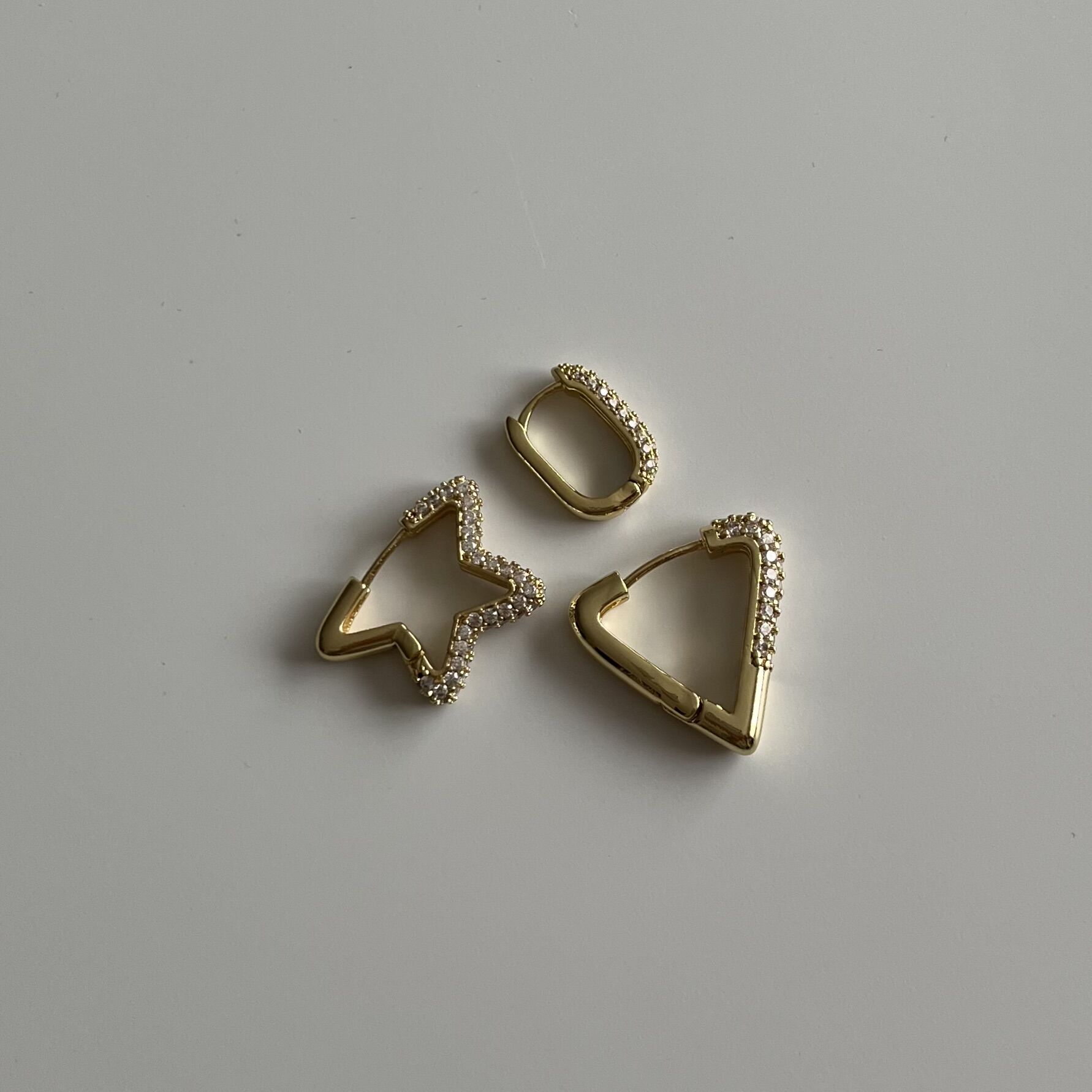 Vip 3 lü Taşlı Küpe