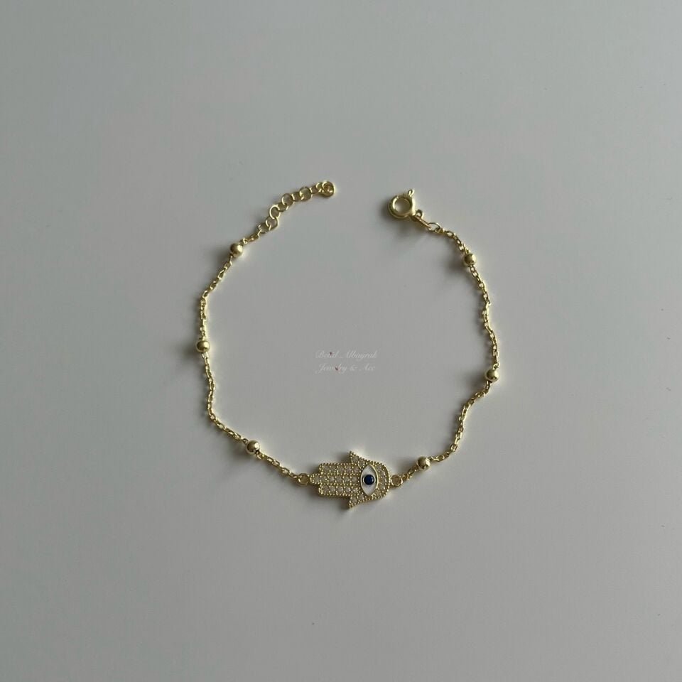 925 Gümüş Fatma Ana Eli Bileklik