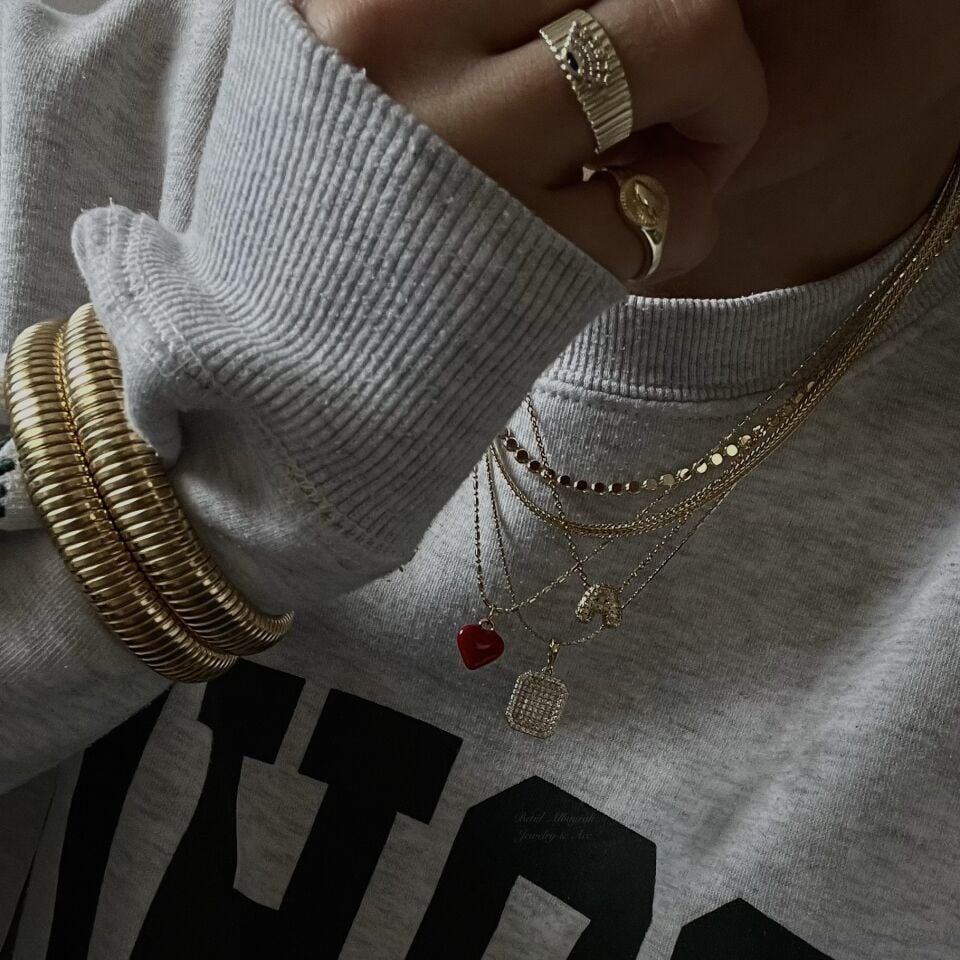 Kırmızı Kalpli Xuping Zincir Kolye