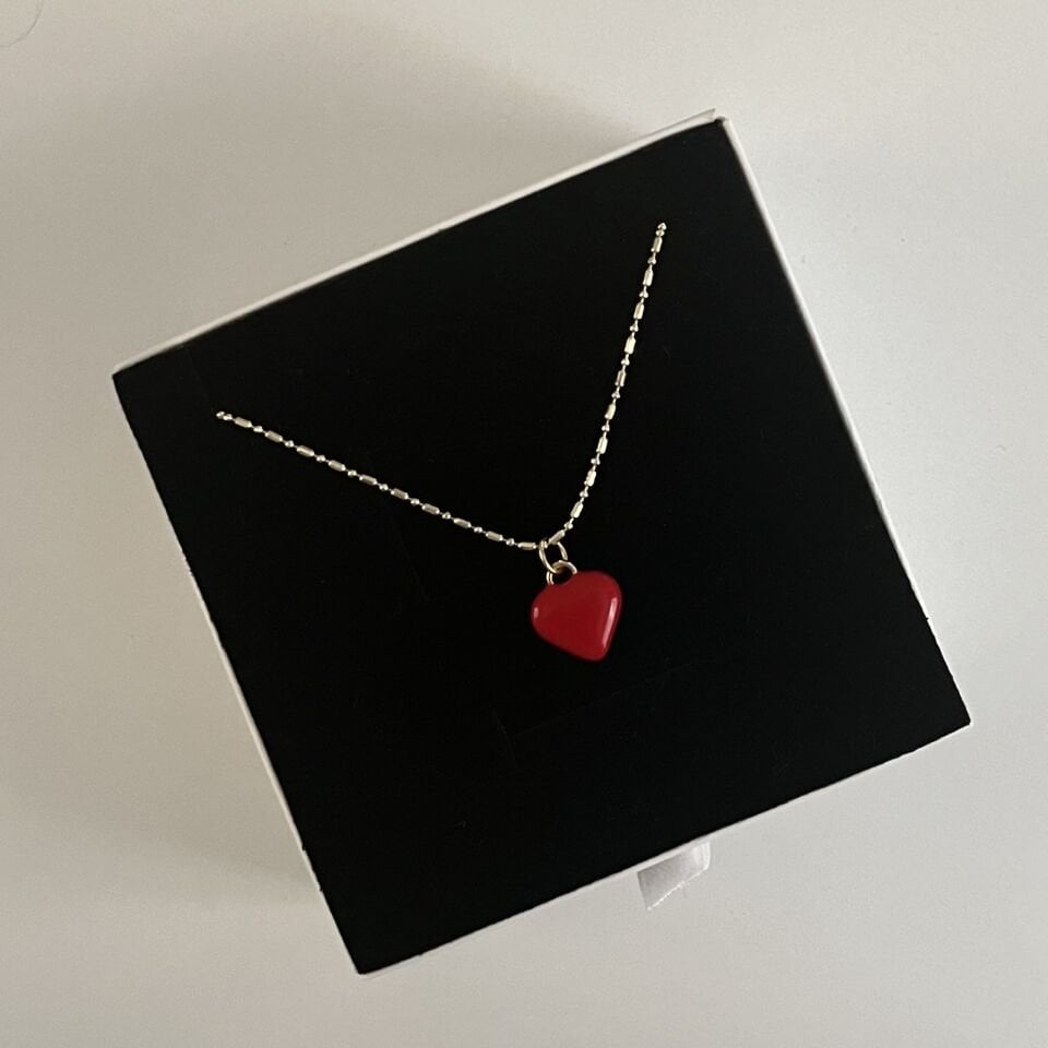 Kırmızı Kalpli Xuping Zincir Kolye