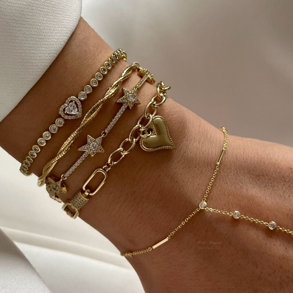 Kalpli Taş Detaylı Xuping Bileklik