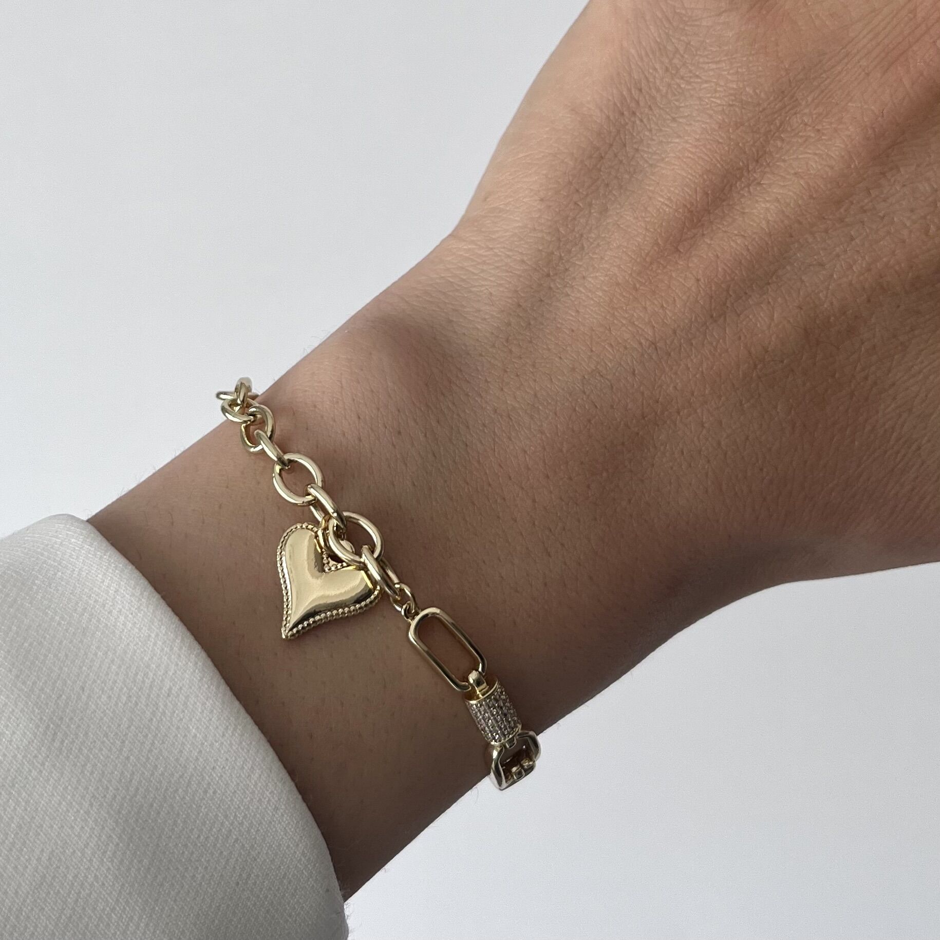 Kalpli Taş Detaylı Xuping Bileklik