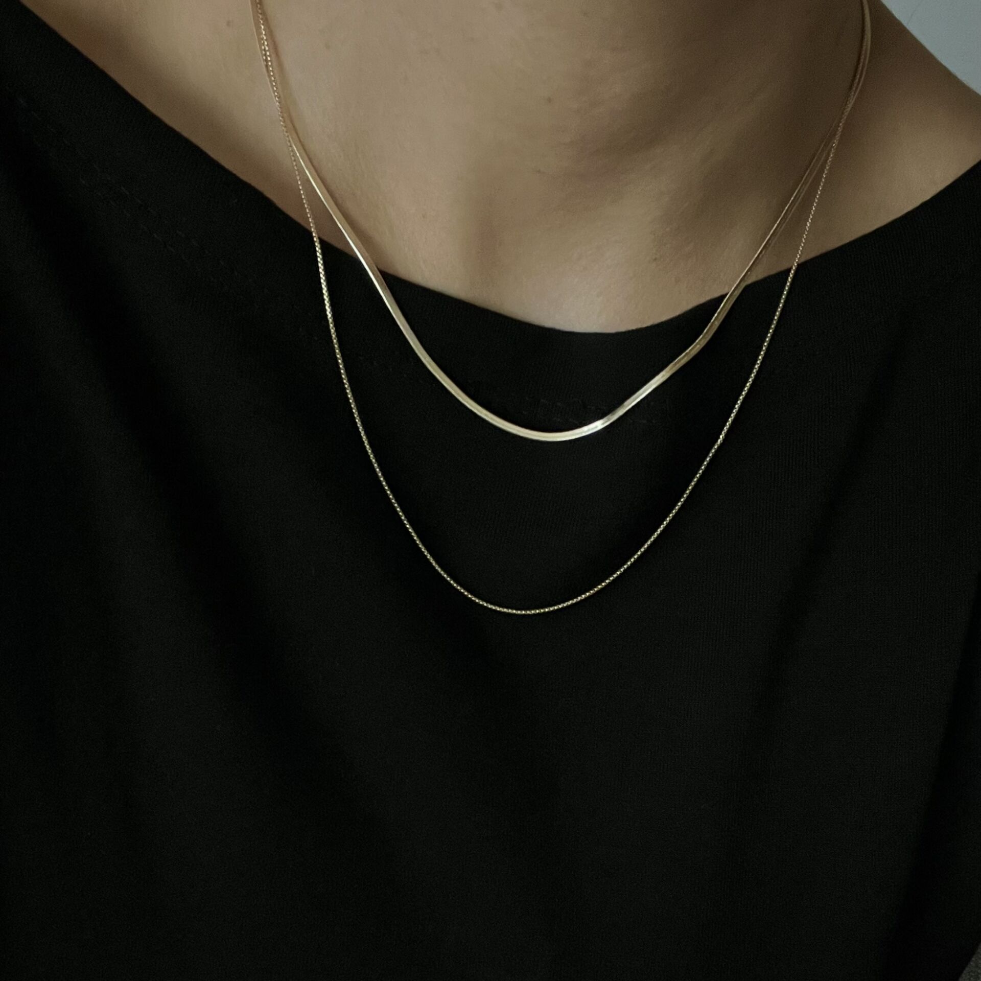 İkili İtalyan Zincirli Xuping Kolye