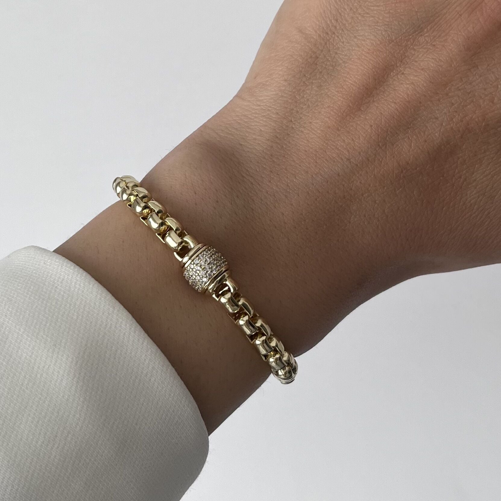 Taşlı Silindir Model Xuping Bileklik