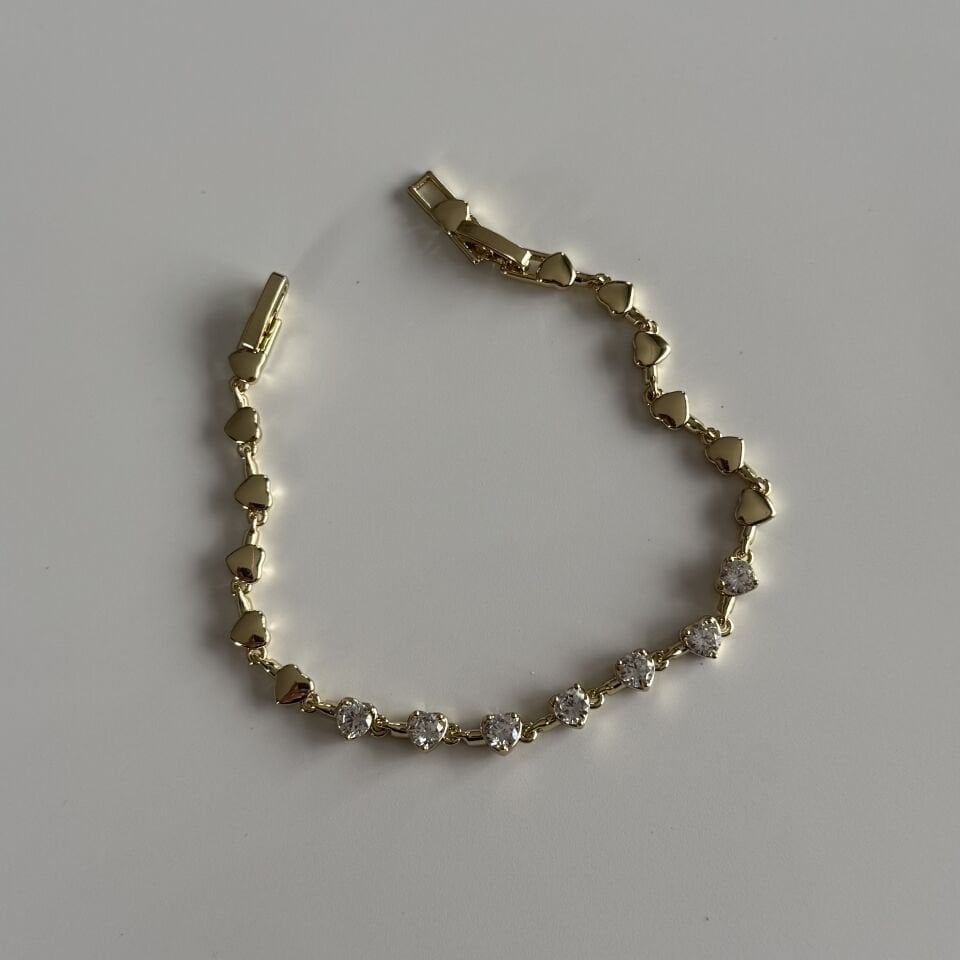 Taşı Minimal Kalp Xuping Bileklik