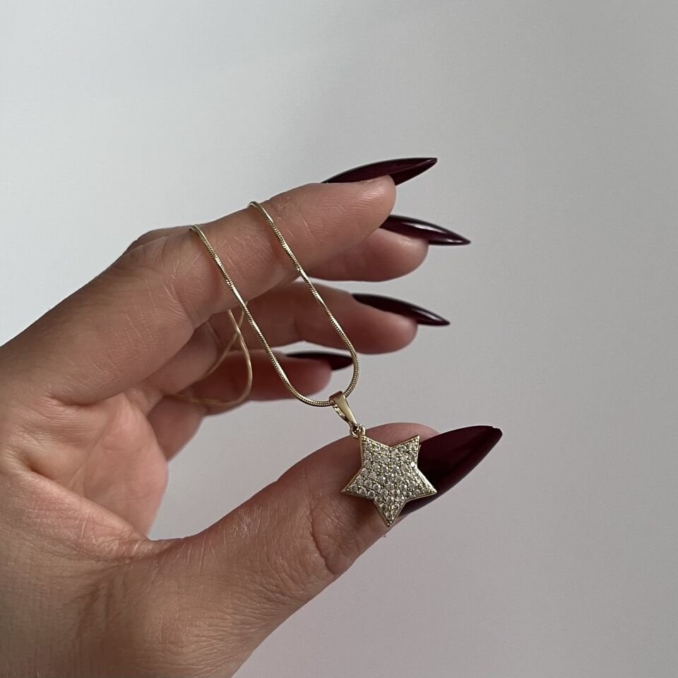 Taşlı Yıldız Xuping Kolye