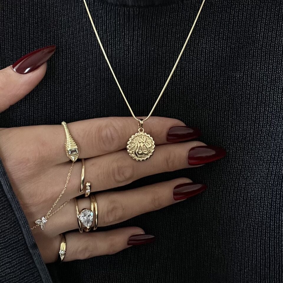 Xuping Allah Yazılı Kolye