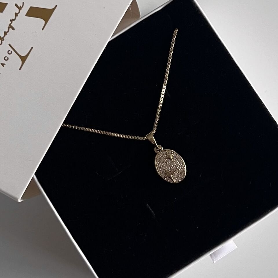 Plaka Yıldız Motif Xuping Kolye