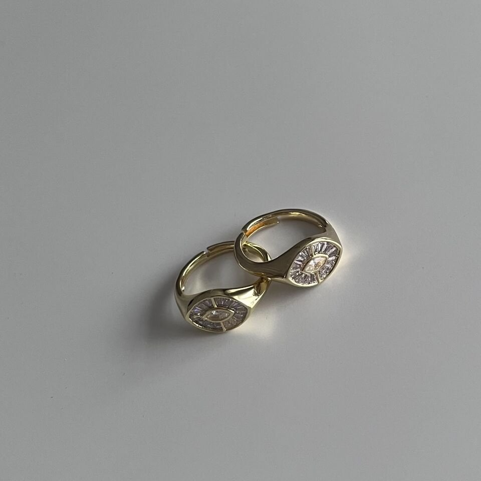 Ayarlanabilir Taşlı Vintage Yüzük