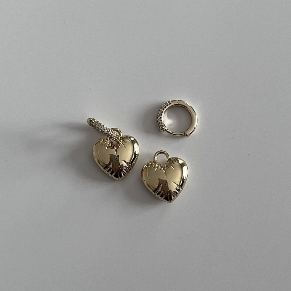 Taşlı Kalp Xuping Küpe