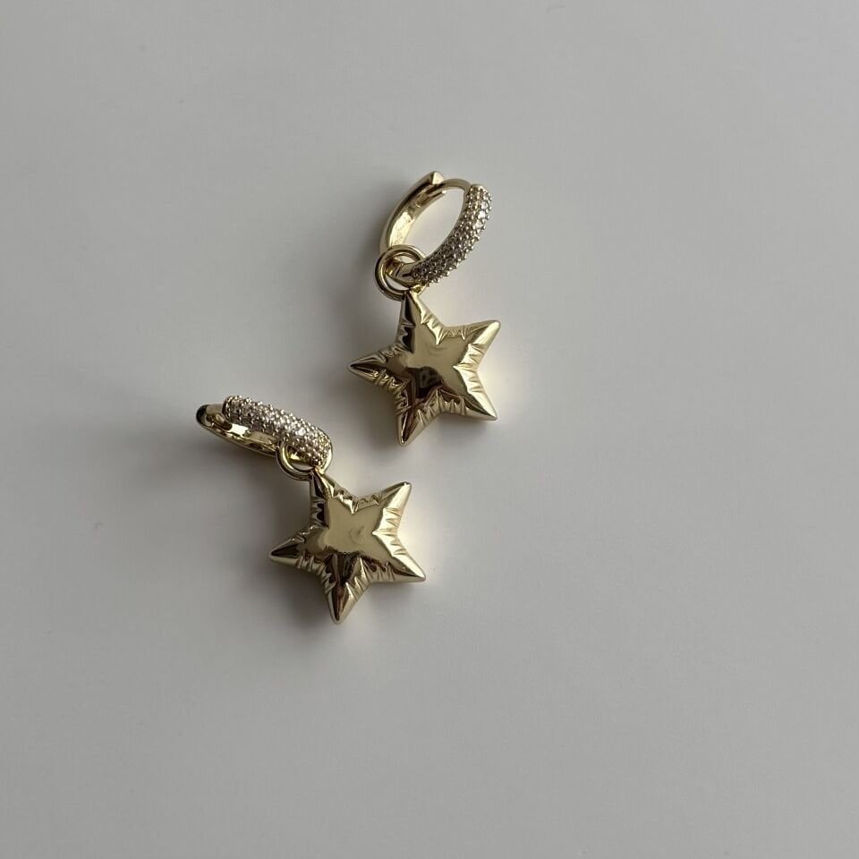 Taşlı Yıldız Xuping Küpe