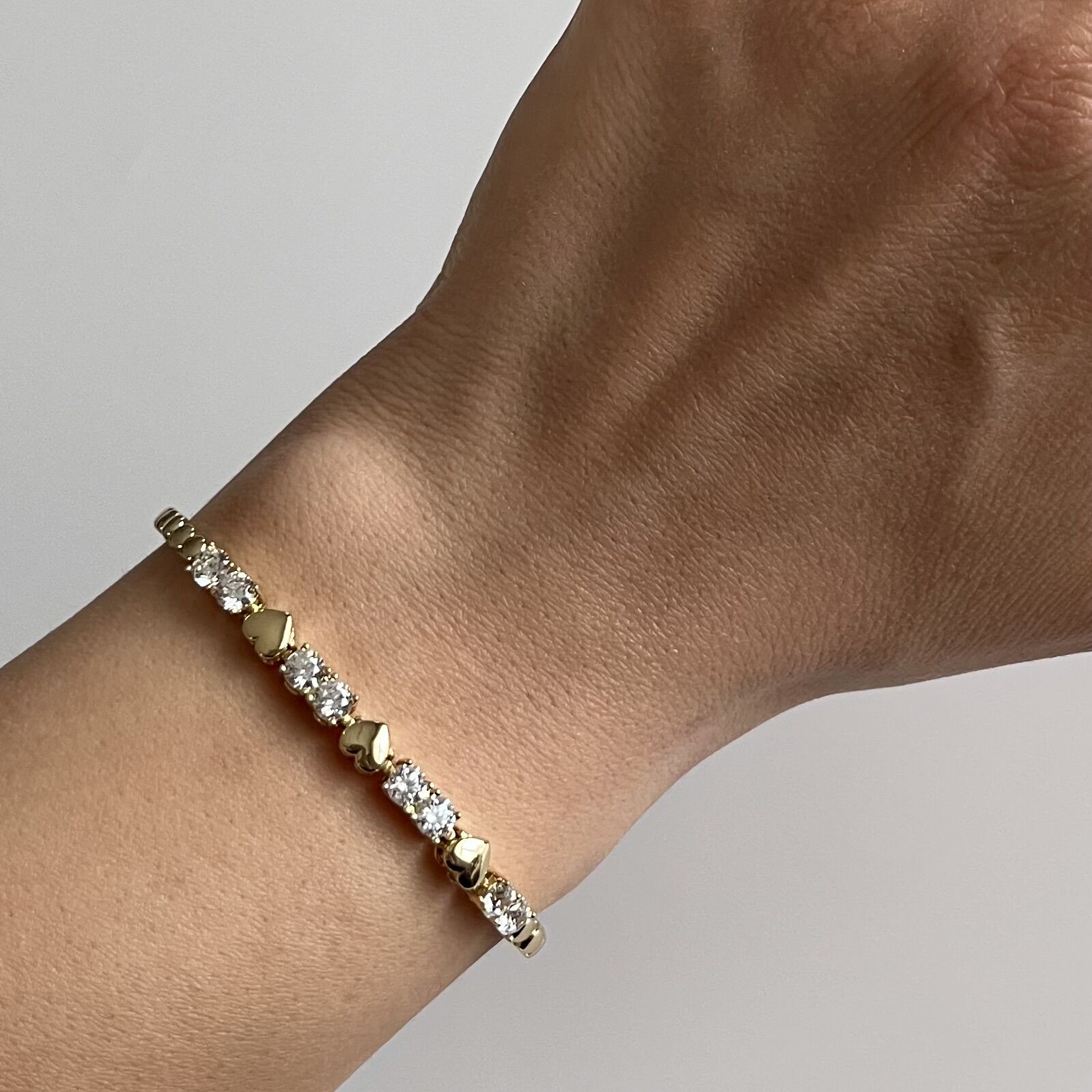 Taşlı Kalpli Xuping Bileklik