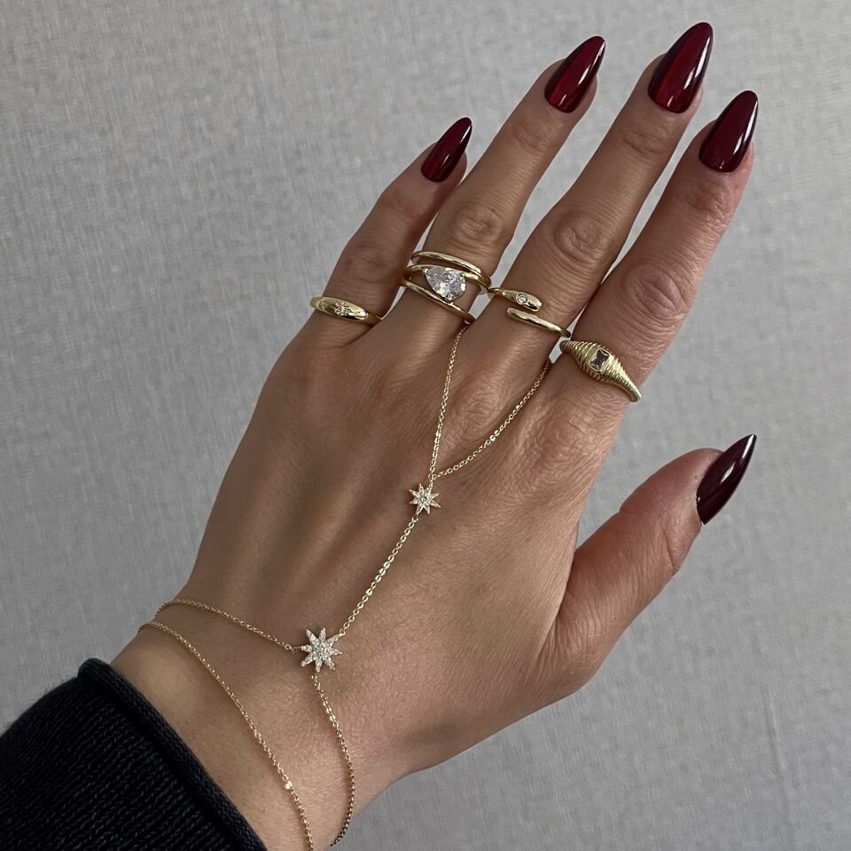 Altın Kaplama Taşlı Yıldız Şahmeran