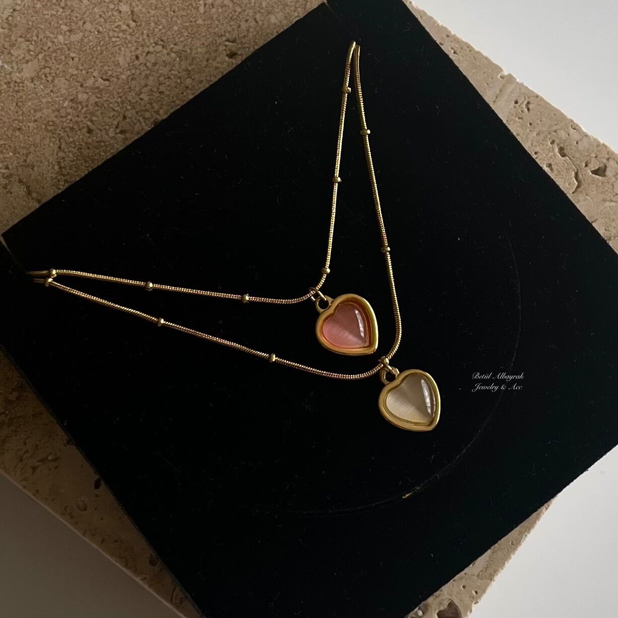 Çelik Topçuk Zincir Kalp Kolye