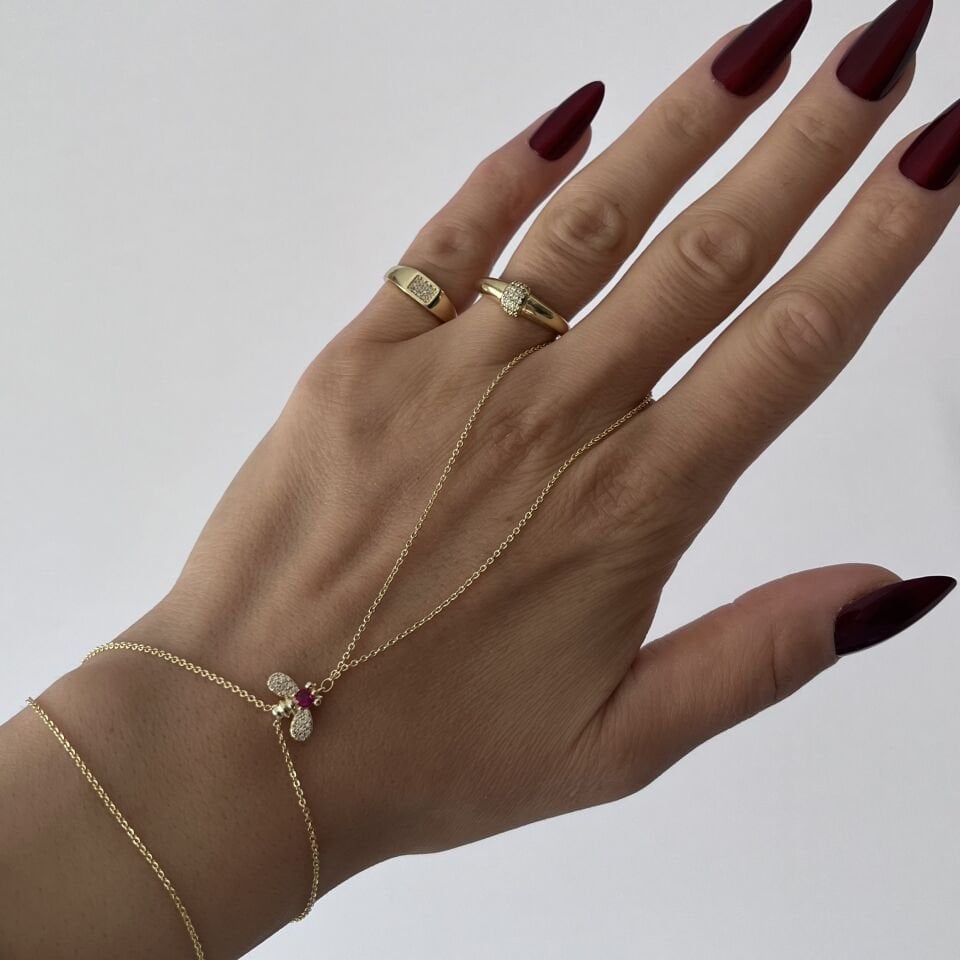 Altın Kaplama Arı Figür Şahmeran