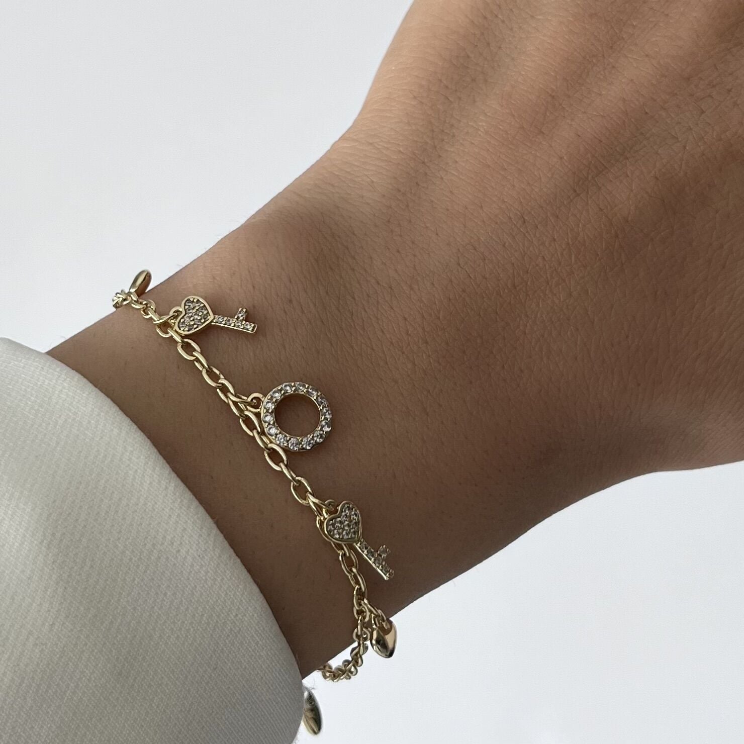 Anahtar Charmlı Zincir Xuping Bileklik