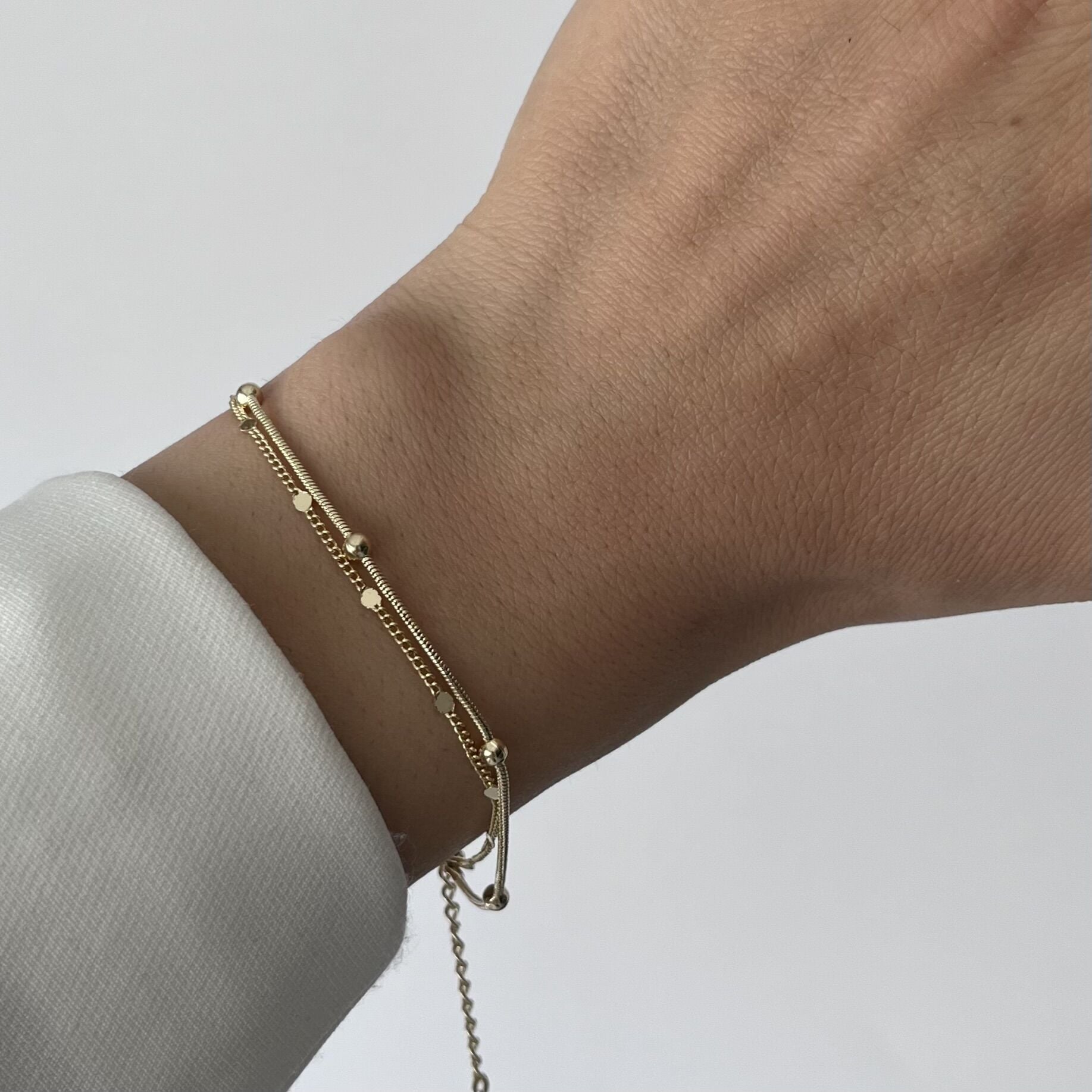 İkili Zincir Dorika Bileklik