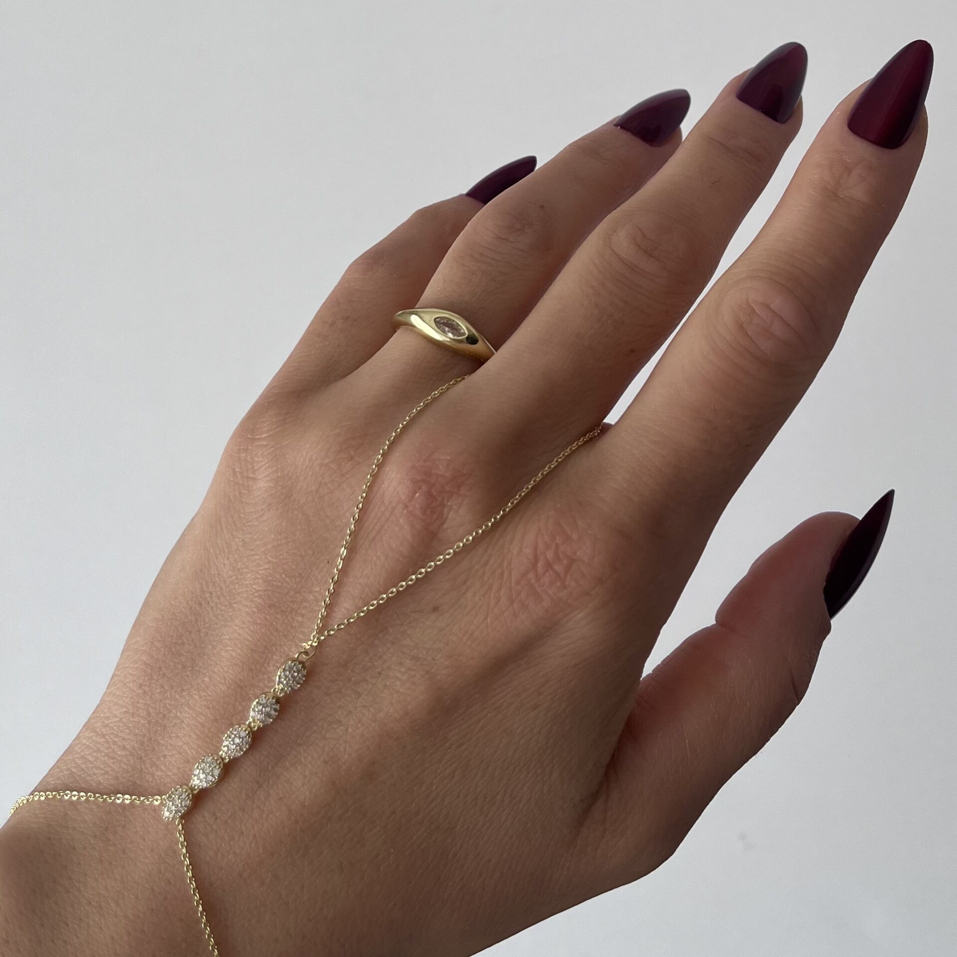 Vip Ayarlanabilir Oval Taşlı Yüzük