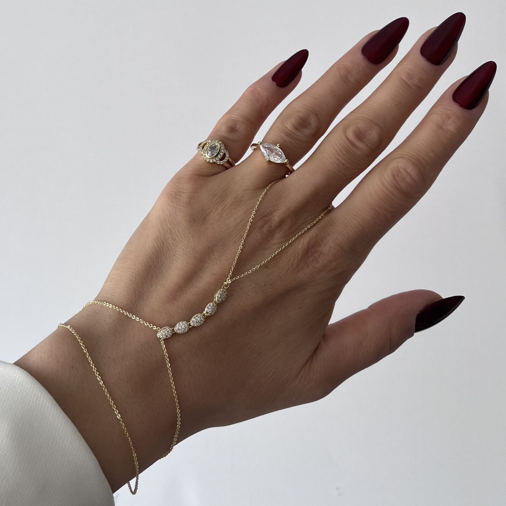 Vip Ayarlanabilir Taşlı Vintage Serçe Parmak Yüzüğü