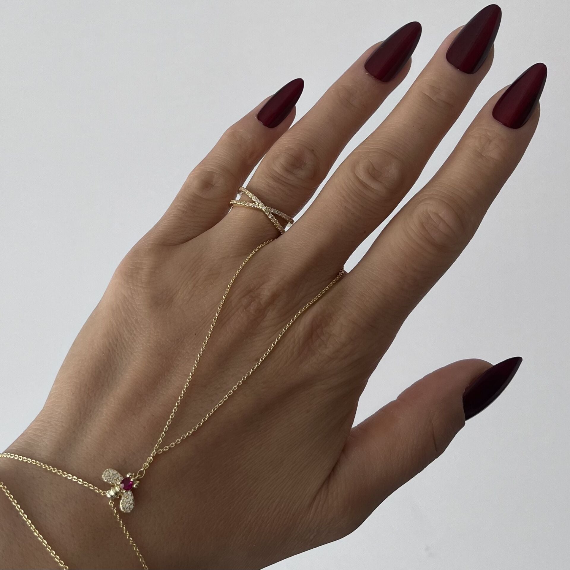 Vip Taşlı Çapraz Ayarlanabilir Yüzük