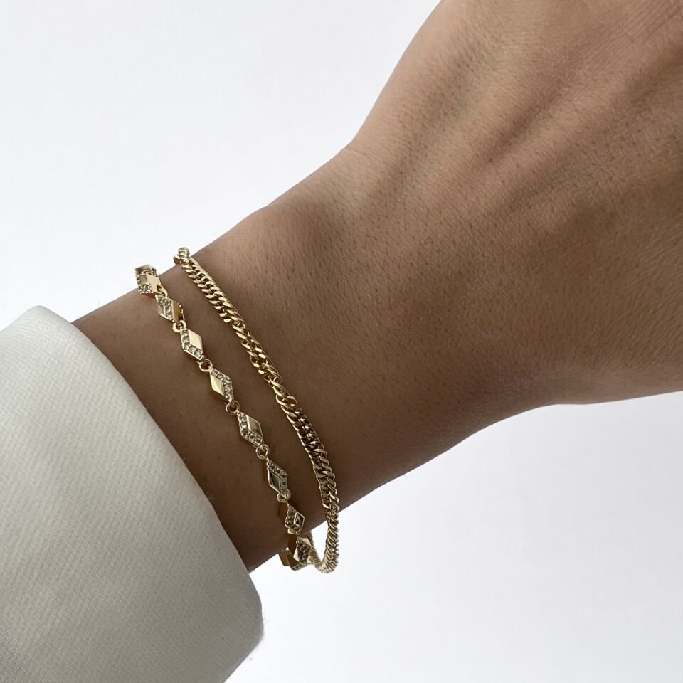 Dönük Zincir Xuping Bileklik