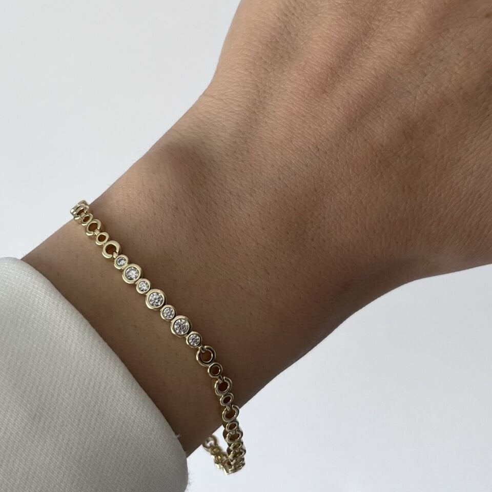 Yuvarlak Taşlı Xuping Bileklik