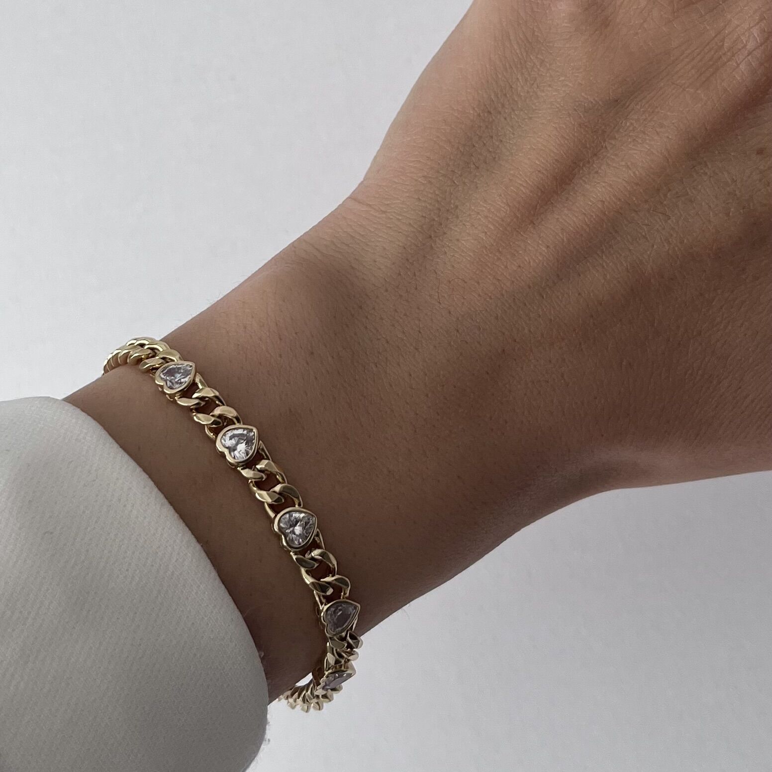 Taşlı Kalpli Xuping Bileklik